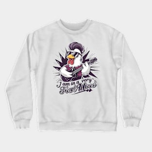 Rockin Rooster: Fowl Mood Guitarist Crewneck Sweatshirt